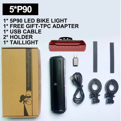 Waterproof Bicycle Light, 5 LEDS.