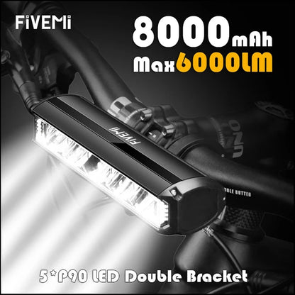 Waterproof Bicycle Light, 5 LEDS.