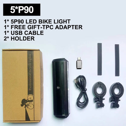 Waterproof Bicycle Light, 5 LEDS.