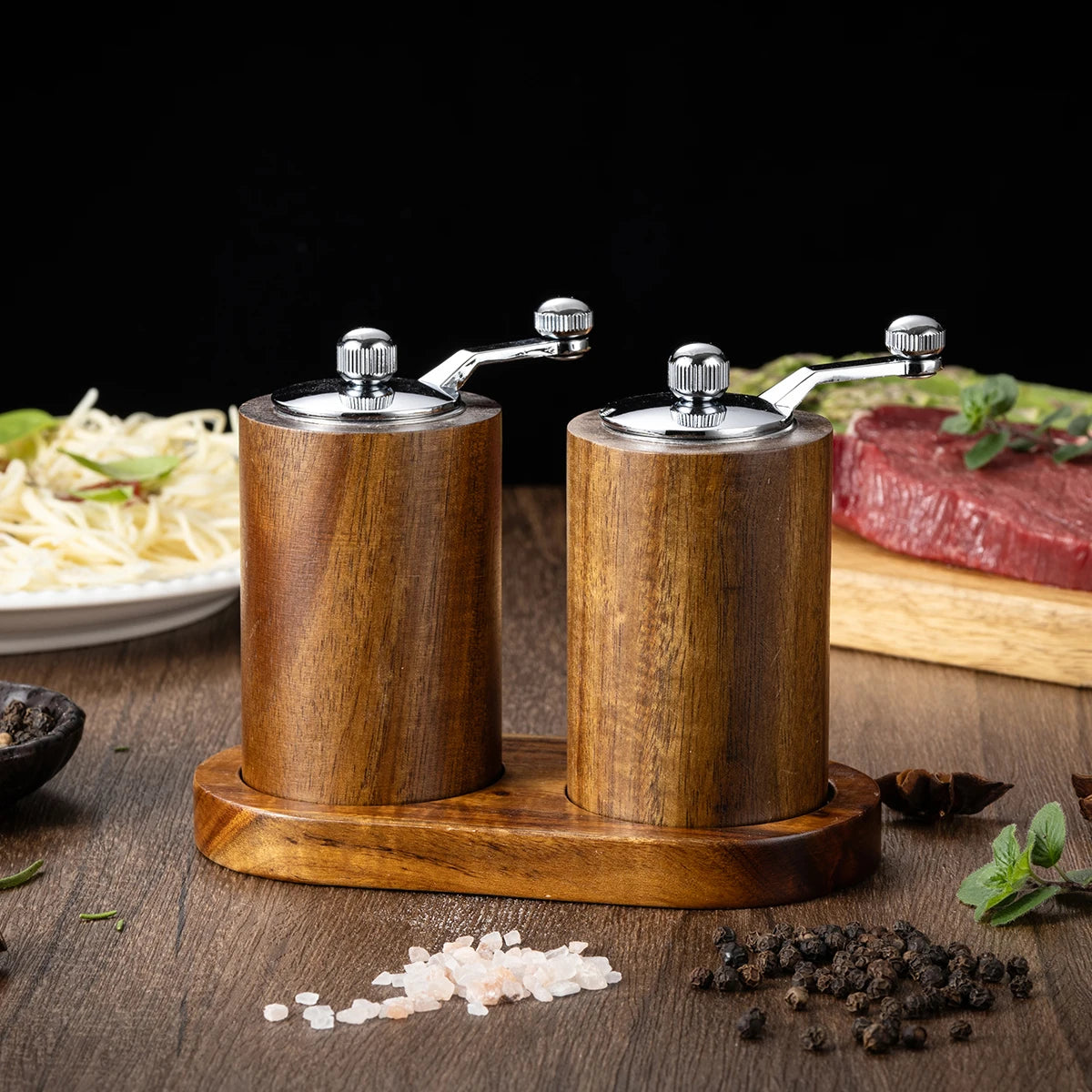Hand Cranked Manual Pepper or Salt Grinder