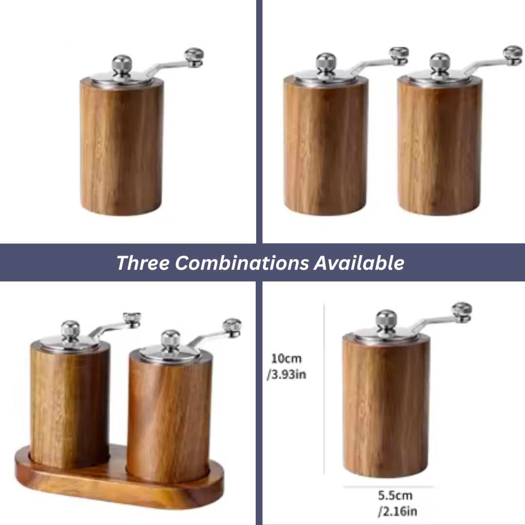 Hand Cranked Manual Pepper or Salt Grinder